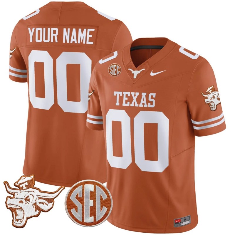 Texas Longhorns Custom Nike 2025 F.U.S.E. Limited College Football Stitched Jersey Orange