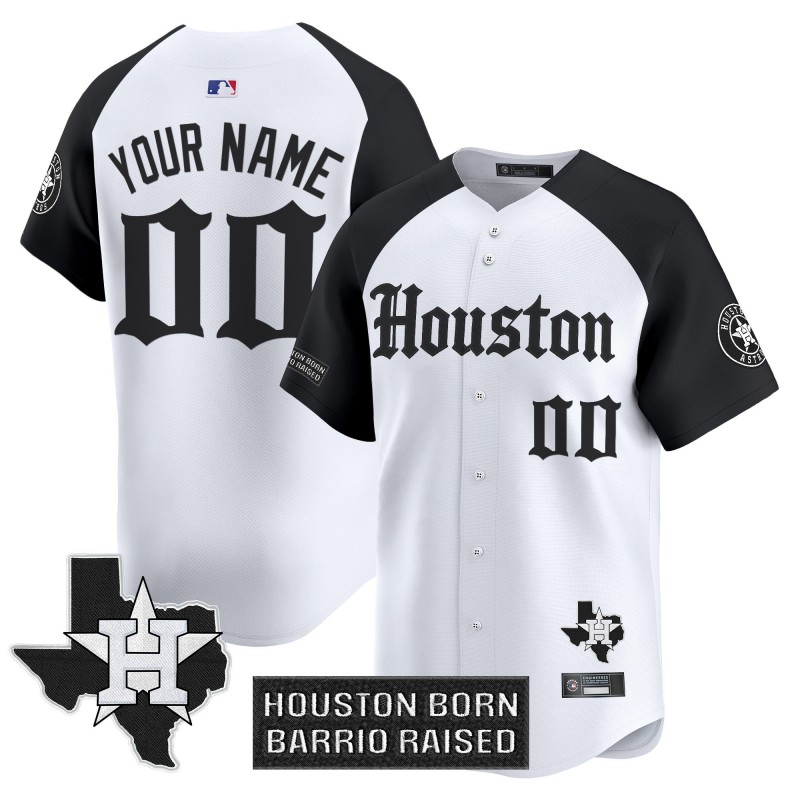 Houston Astros Active Player Custom Alternate 'Gothic Edition' Vapor Premier Limited Jersey V2 - All Stitched