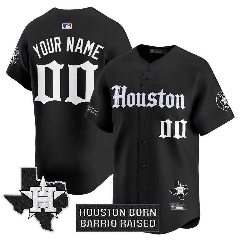 Houston Astros Active Player Custom Black 'Gothic Edition' Vapor Premier Limited Jersey V2 - All Stitched