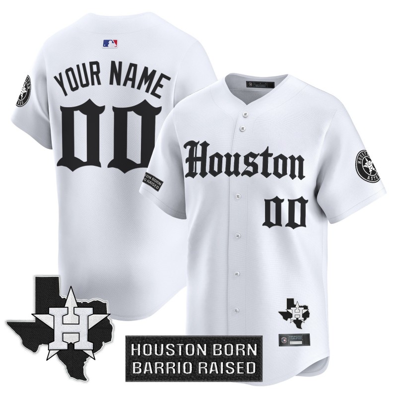 Houston Astros 'Gothic Edition' Vapor Premier Limited Active Player Custom Jersey White V2 - All Stitched