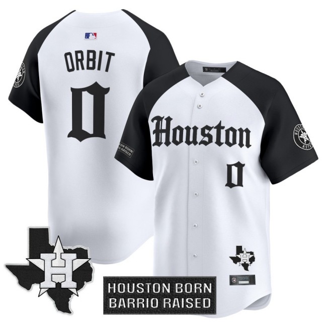 Men's Houston Astros #0 Orbit Alternate 'Gothic Edition' Vapor Premier Limited Jersey V2 - All Stitched