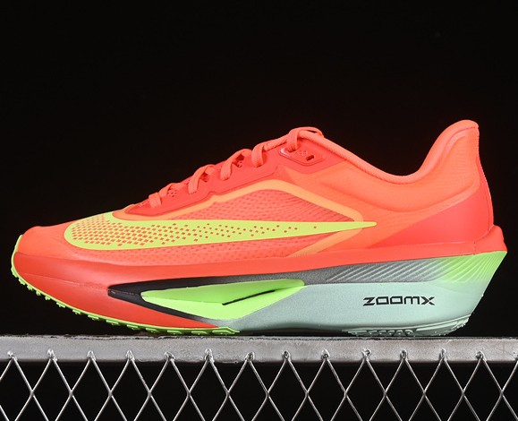 Men's Nike Zoom Fly 6 Road Racing Shoes FN8454-601 Bright Crimson/ Lime Blast/ Mint Foam/ Cave Purple (Women's US5.5-8 Men's US7-11)