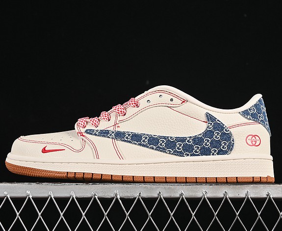 Air Jordan 1 Low OG SP Travis Scott x Fragment White Navy Red XQ1979-001 Sneaker