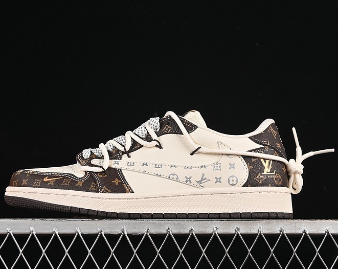 Air Jordan 1 Low OG SP Travis Scott x Fragment White Grey Brown DM6868-101 Sneaker