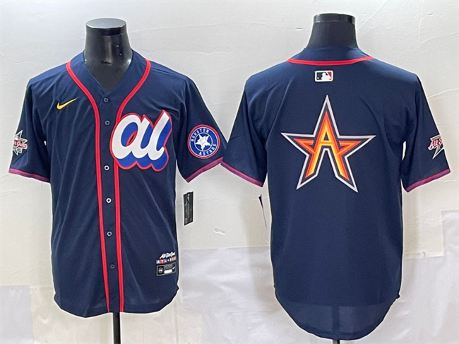 Men's American League Houston Astros Team Big Logo Navy 2025 All-Star Edition Limited Baseball Jersey