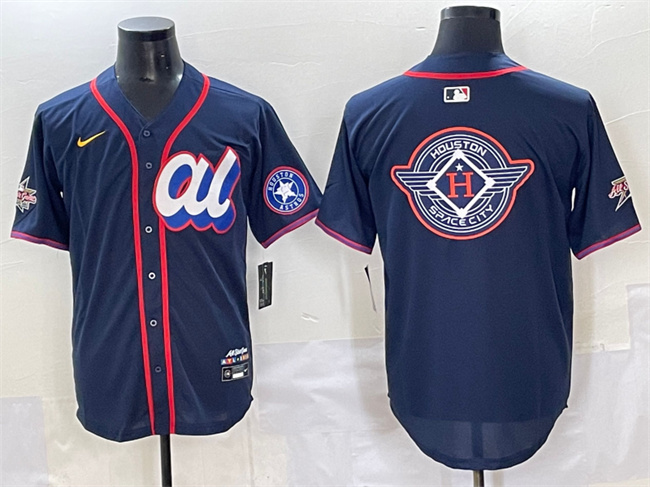 Men's American League Houston Astros Team Big Logo Navy 2025 All-Star Edition Limited Jerseys