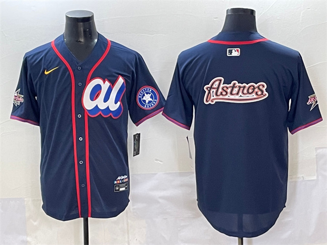 Men's American League Houston Astros Team Big Logo Navy 2025 All-Star Edition Limited Stitched Baseball Jersey