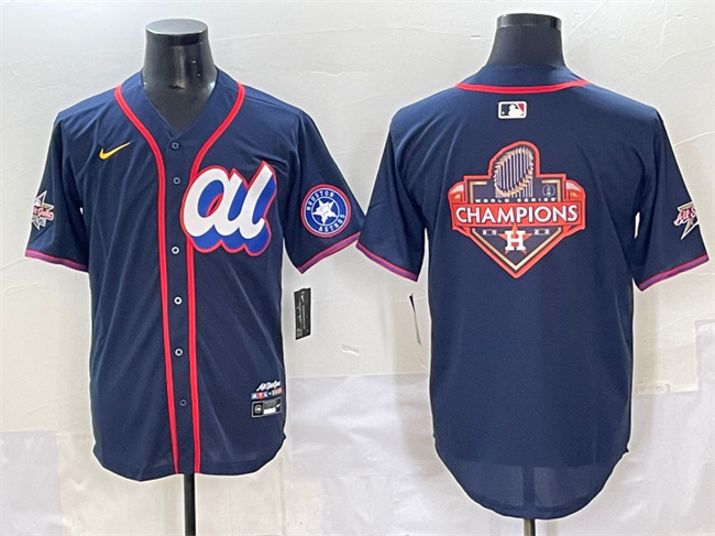 Men's American League Houston Astros Team Big Logo Navy 2025 All-Star Edition Limited Stitched Baseball Jerseys