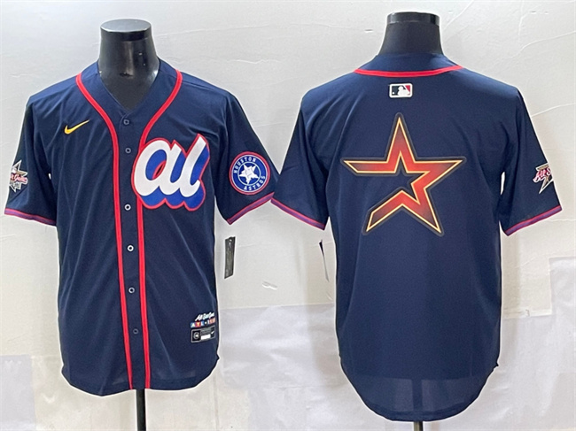 Men's American League Houston Astros Team Big Logo Navy 2025 All-Star Edition Limited Jersey