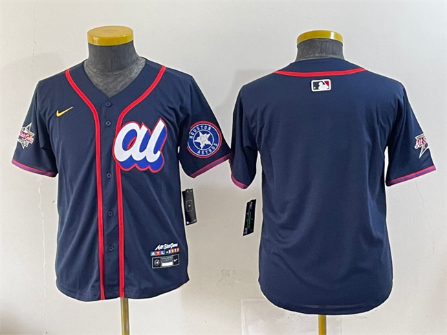 Women's American League Houston Astros Blank Navy 2025 All-Star Edition Limited Stitched Baseball Jersey(Run Small)