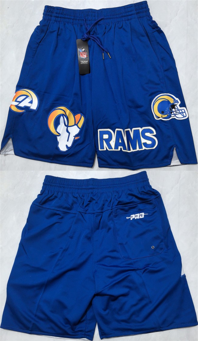 Men's Los Angeles Rams Royal Shorts 001 (Run Small)