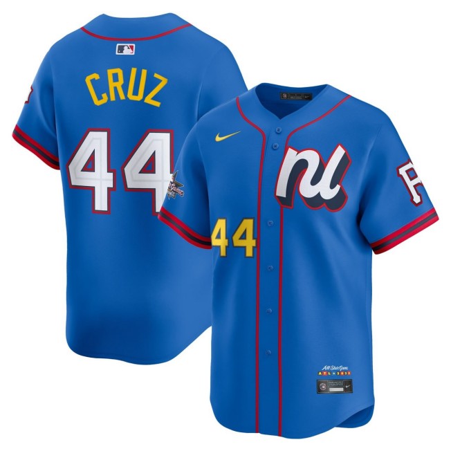 Men's National League #44 Oneil Cruz Blue 2025 All-Star Edition Limited Stitched Baseball Jersey