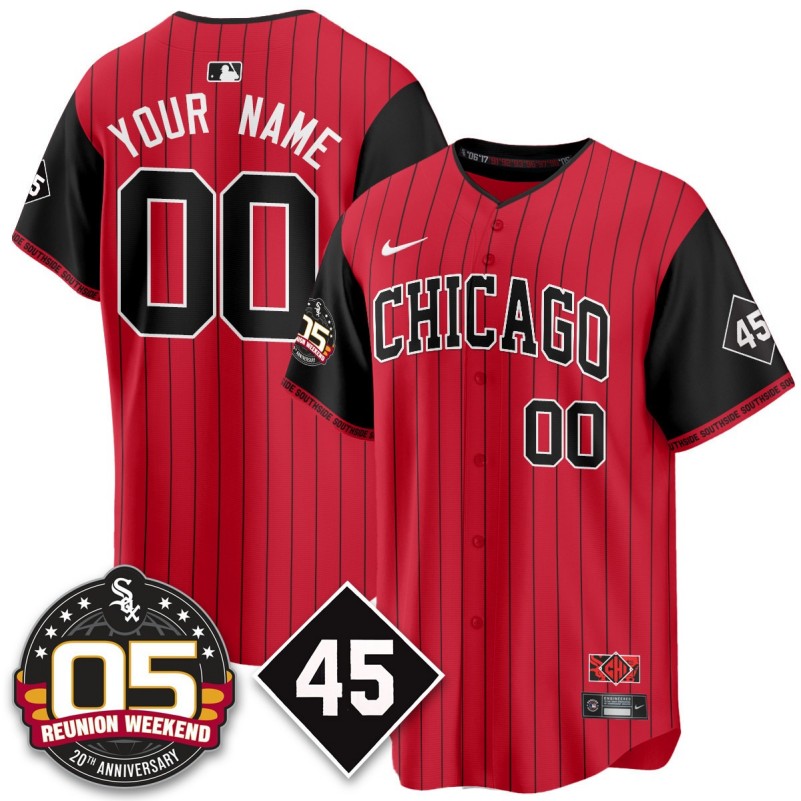 Nike All Gender Custom Chicago White Sox Bobby Jenks 2025 MLB Jersey - City Connect 2005 Reunion Weekend 20th Patch