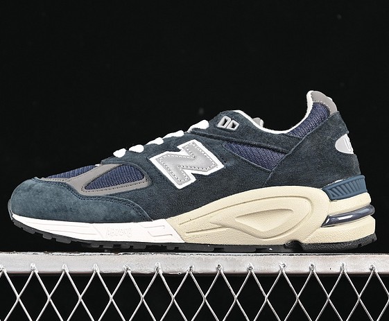 New Balance 990v2 Made in USA Navy White Grey Cream M990NV2 Sneaker