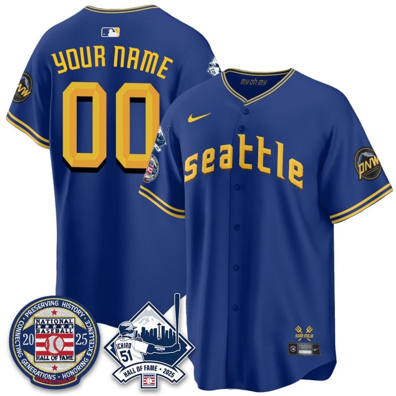 Nike Seattle Mariners Ichiro Number Retirement 2025 Custom MLB Jersey V2 - City Connect