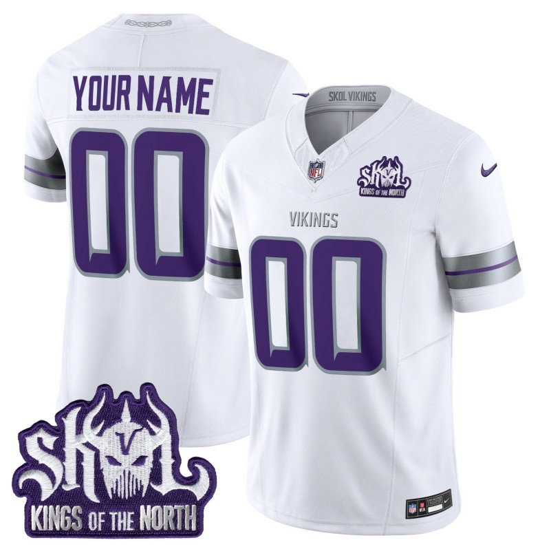 Nike Minnesota Vikings 2025 Winter Warrior Skol Limited Custom NFL Jersey - White