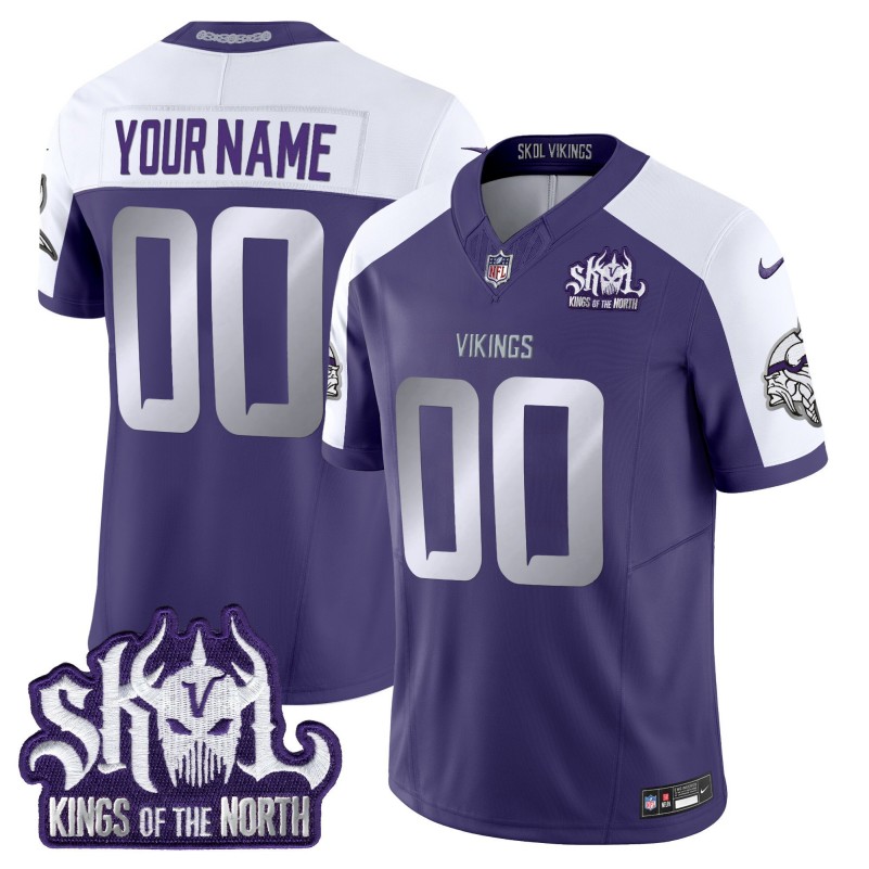 Nike Minnesota Vikings 2025 Winter Warrior Skol Limited Custom NFL Jersey - Purple White