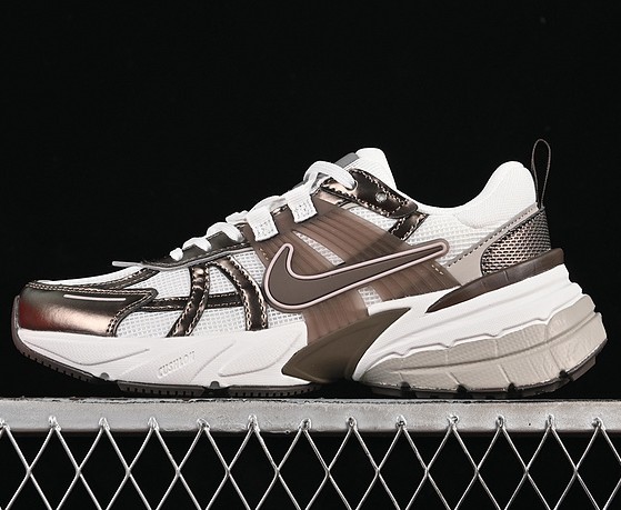 V2K Run Brown Shoes HV6416-200 - Mink Brown / Summit White / College Grey/ Ironstone lifestyle Sneaker