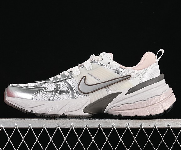 Nike V2K Run Runtekk Platinum Tint Summit White Cave Stone Metallic Silver FD0736-010 lifestyle Sneaker