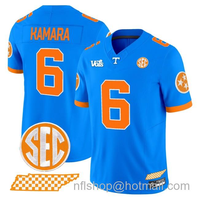 Nike Men's Tennessee Vols #6 Alvin Kamara 'Blue Blaze Edition' Vapor Limited SEC Football Jersey
