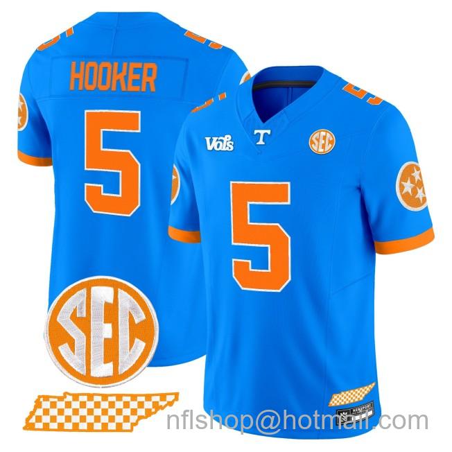 Nike Men's Tennessee Vols #5 Hendon Hooker 'Blue Blaze Edition' Vapor Limited SEC Football Jersey