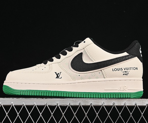 Nike Air Force 1 Low '07 White Black Green QW5836-008 LV Sneaker