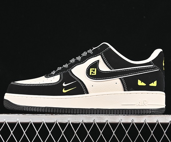Nike Air Force 1 Low '07 Black White Green XL1979-102 Sneaker