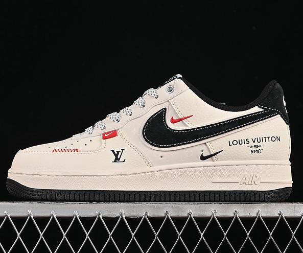 Nike Air Force 1 Low '07 White Black Grey Red YX5066-348 LV Sneaker