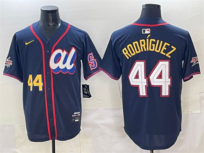 Men's American League #44 Julio Rodriguez Navy 2025 All-Star Edition Limited Stitched Baseball Jersey