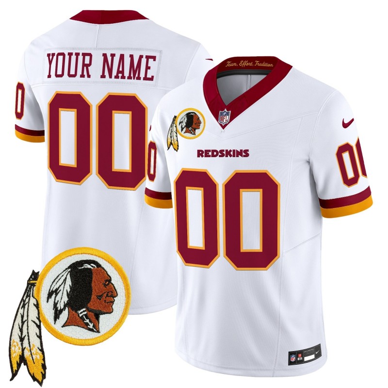 Washington Redskins Custom Throwback Nike Vapor Limited Stitched NFL Jersey V3 - White