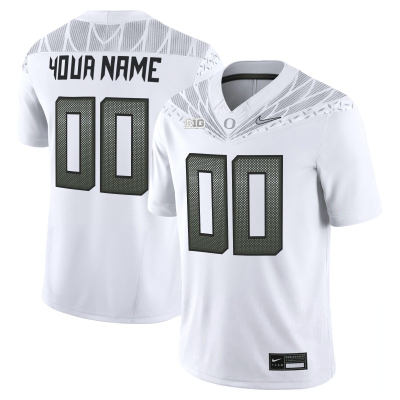 Oregon Ducks Custom 2025 Nike Vapor Limited Stitched Football Jersey V2 - White