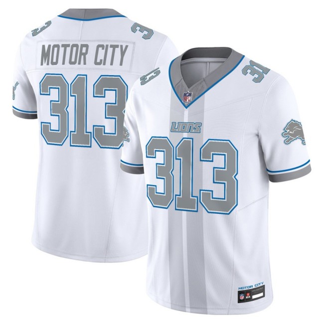 Men's Detroit Lions 313 'Motor City Racing Edition' Nike Limited NFL Jersey - White