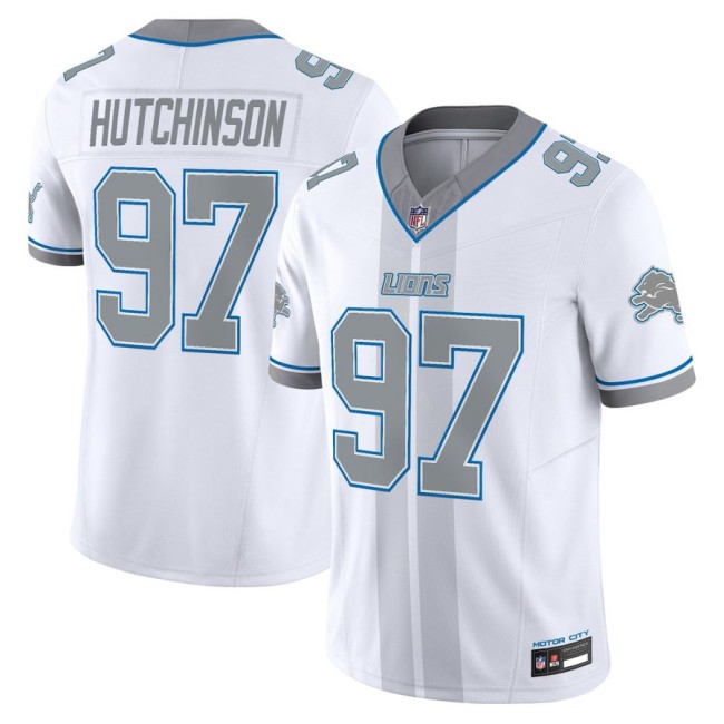 Men's Detroit Lions #97 Hutchinson 'Motor City Racing Edition' Nike Limited NFL Jersey - White