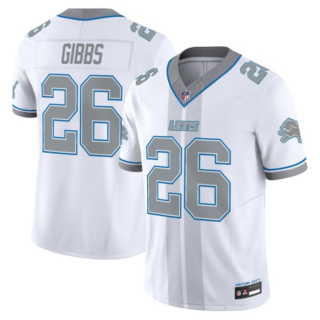 Men's Detroit Lions #26 Jahmyr Gibbs 'Motor City Racing Edition' Nike Limited NFL Jersey - White