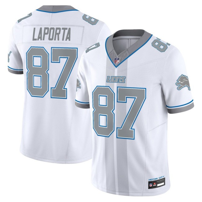 Men's Detroit Lions #87 Sam Laporta 'Motor City Racing Edition' Nike Limited NFL Jersey - White