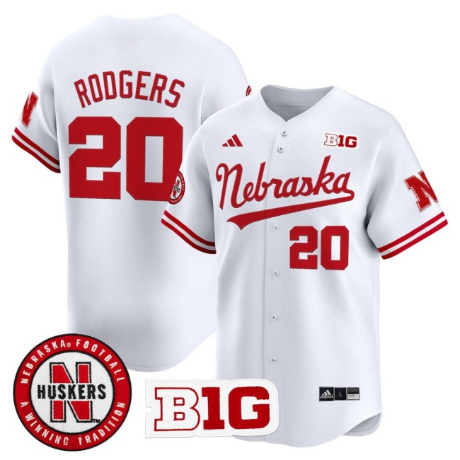 Men's Nebraska Huskers #20 Johnny Rodgers 2025 Vapor Baseball Jersey - White