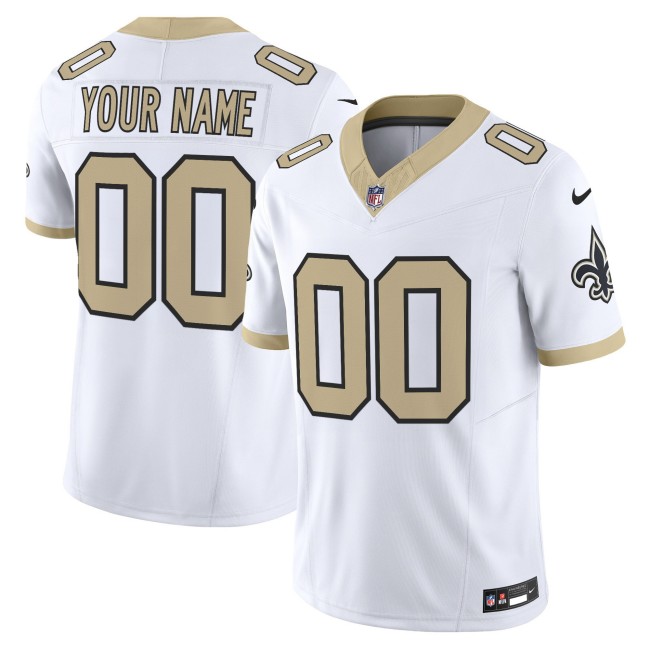 Nike New Orleans Saints 'Gameday Golds Edition' Vapor Custom NFL Jersey White - All Stitched