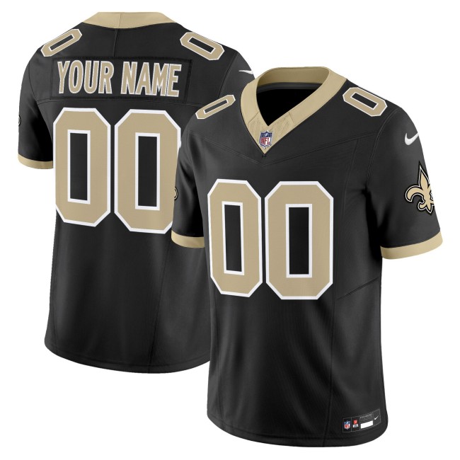 Nike New Orleans Saints 'Gameday Golds Edition' Vapor Custom NFL Jersey Black - All Stitched