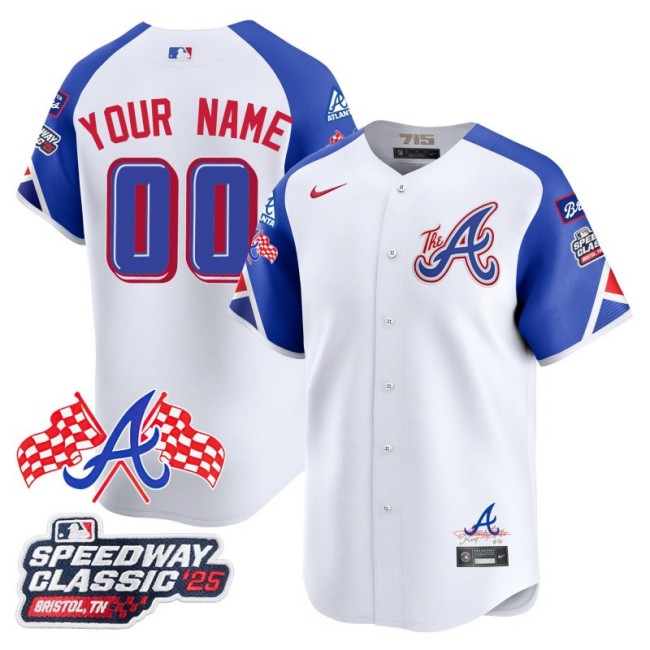 Nike Atlanta Braves 2025 Speedway Classic Limited Custom MLB Jersey City Connect - All Stitched