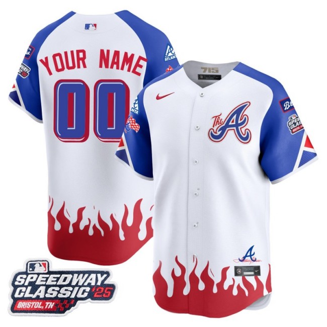 Nike Atlanta Braves 2025 Speedway Classic Limited Custom Jersey City Connect V2 - All Stitched