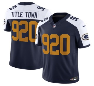 Youth Green Bay Packers 920 Title Town Xavier McKinney Navy White The 1923 Classic F.U.S.E. Nike Vapor Limited Stitched NFL Jersey