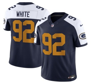 Youth Green Bay Packers #92 Reggie White Navy White The 1923 Classic F.U.S.E. Nike Vapor Limited Stitched NFL Jersey