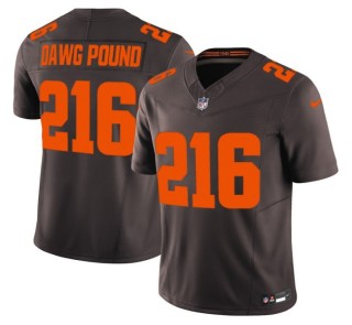 Youth Cleveland Browns 216 Dawg Pound Brown 'Alpha Dawg Edition' Nike Vapor Limited NFL Jersey