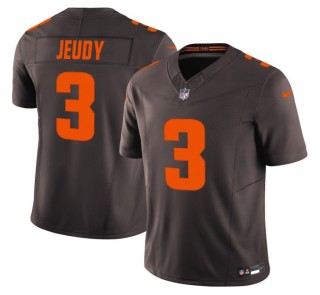 Youth Cleveland Browns #3 Jerry Jeudy Brown 'Alpha Dawg Edition' Nike Vapor Limited NFL Jersey
