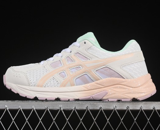 ASICS Gel-contend 4 White Pink Green Yellow T8D9Q-105 (Women's USW5.5-8 Men's US7-11) Sneaker