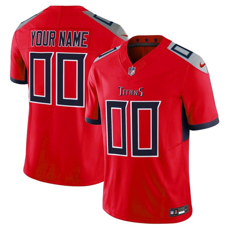 Tennessee Titans Custom Red 2025 F.U.S.E. Vapor Limited Stitched Football Jersey