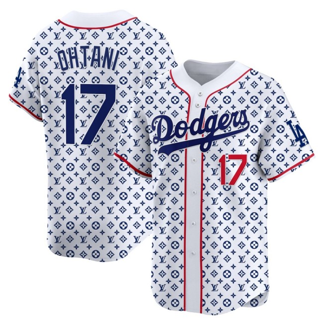 Men's Los Angeles Dodgers #17 Shohei Ohtani White 2025 LV Limited Stitched Baseball Jersey