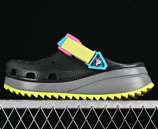 Women's Crocs Classic Hiker Clog Black Blue Yellow Pink 206772-0C4 Shoes