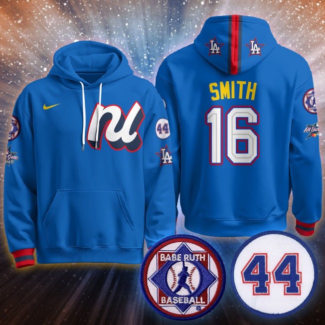 Men's National League #16 Will Smith Blue 2025 MLB All-Star Stitched Hoodie
