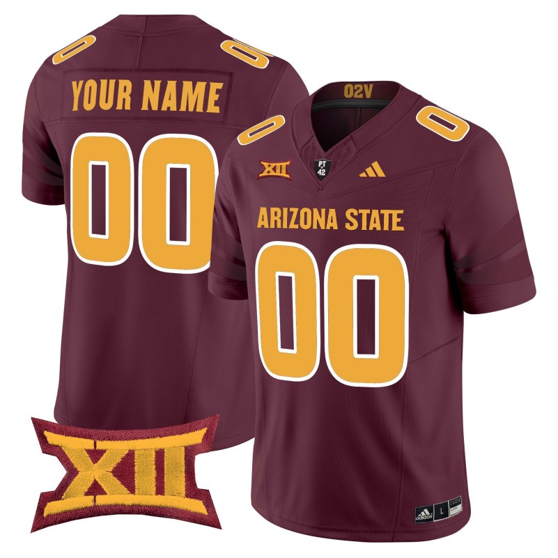 Arizona State Sun Devils Custom Maroon 2025 Vapor Limited Stitched College Football Jersey